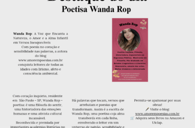Um pouco sobre Wanda Rop no Jornal da Poesia 🩷✨