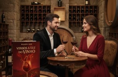 Livro colorido e belíssimo: Versos à Luz do Vinho 🍷❤️ por Wanda Rop 🌹