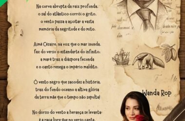 Wanda Rop participante da Expo-Poemas, dedicada à memória e ao legado de Aimé Césaire